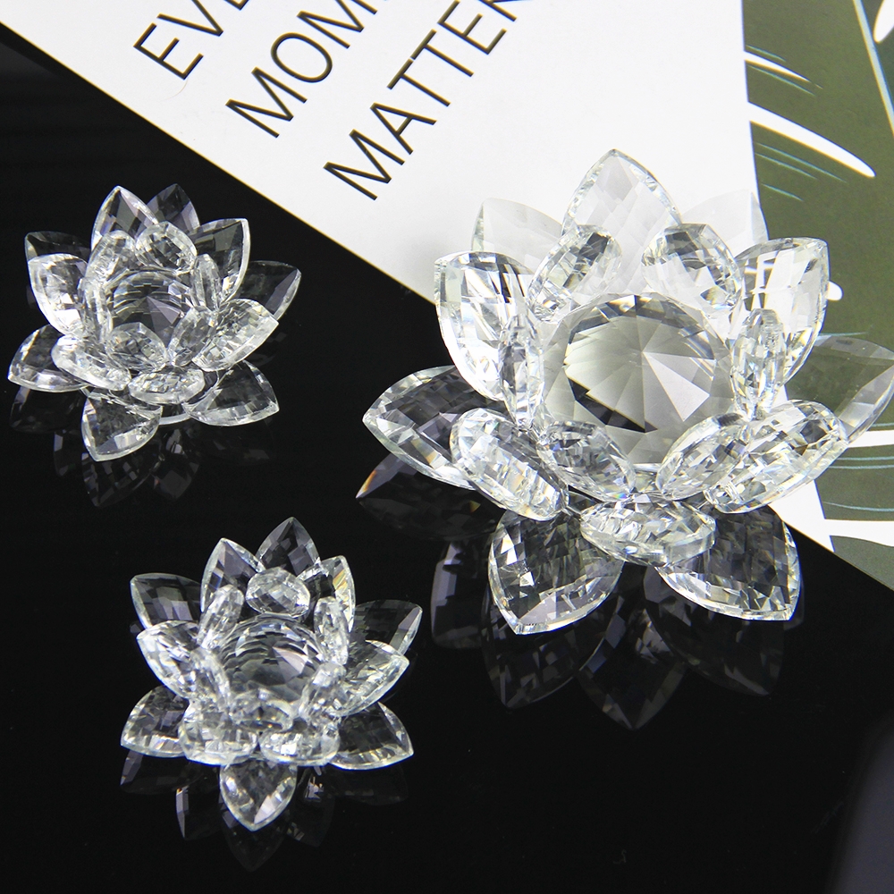 60mm-200mm Crystal Swan Lotus  - Book Weight Glass のレビューと価格