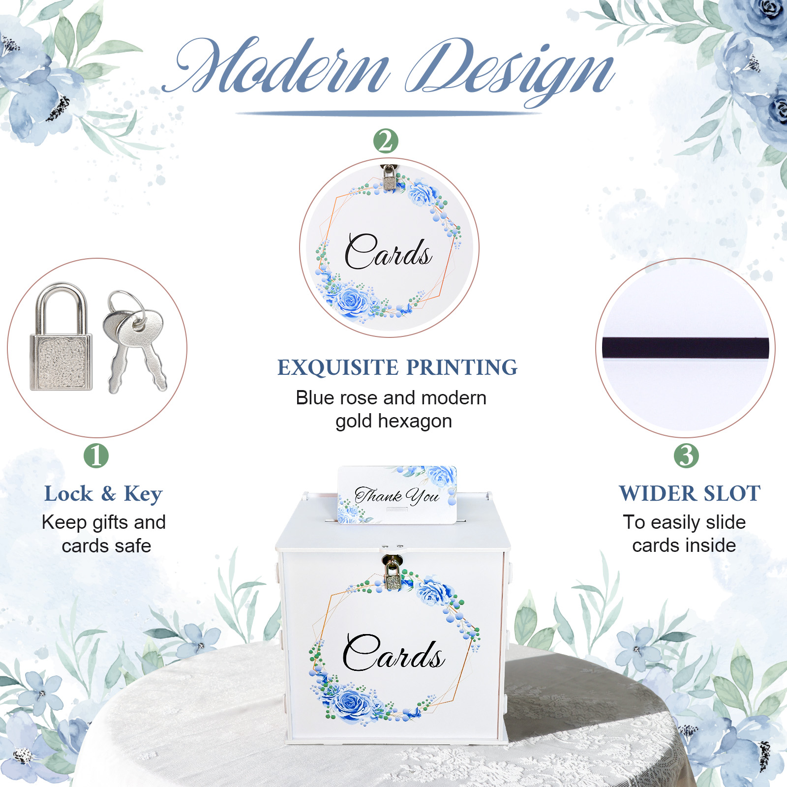 White Wedding Card Box with Lo - Card Index Box のレビューと価格