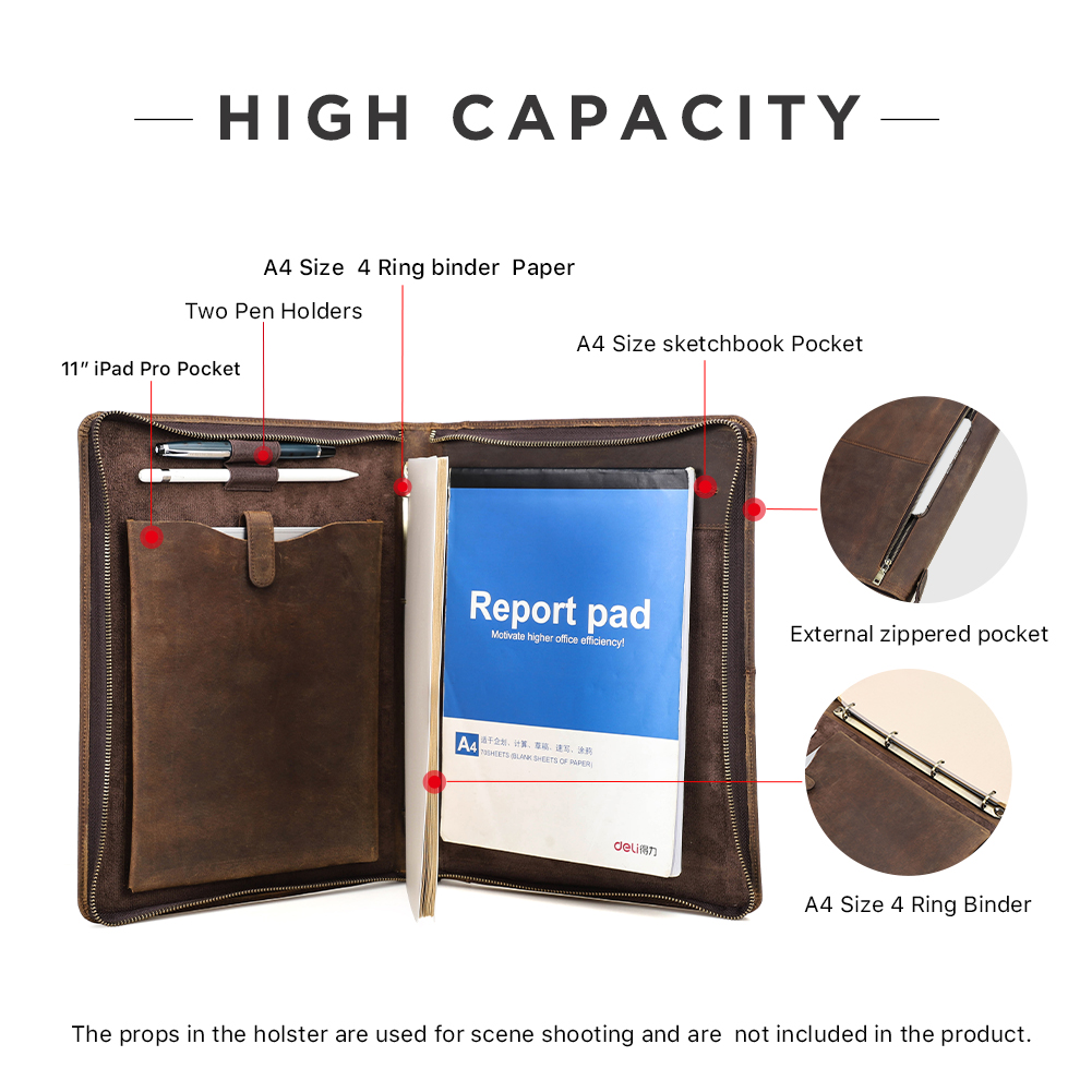 Luxury Retro A4 Cowhide Busine - Binder A4 Lever のレビューと価格