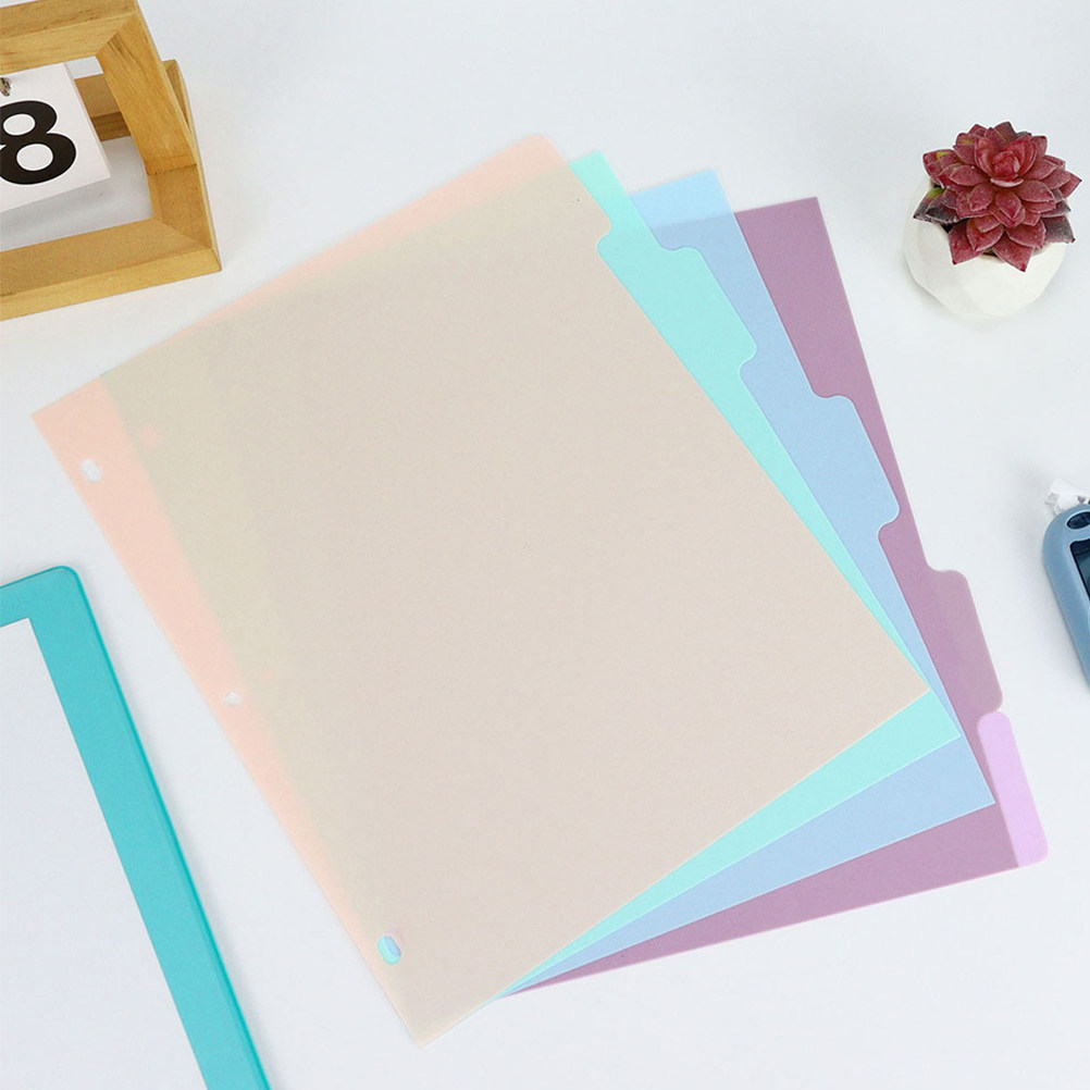 1Set Frosted PP Binder Divider - Tab Divider A4 のレビューと価格