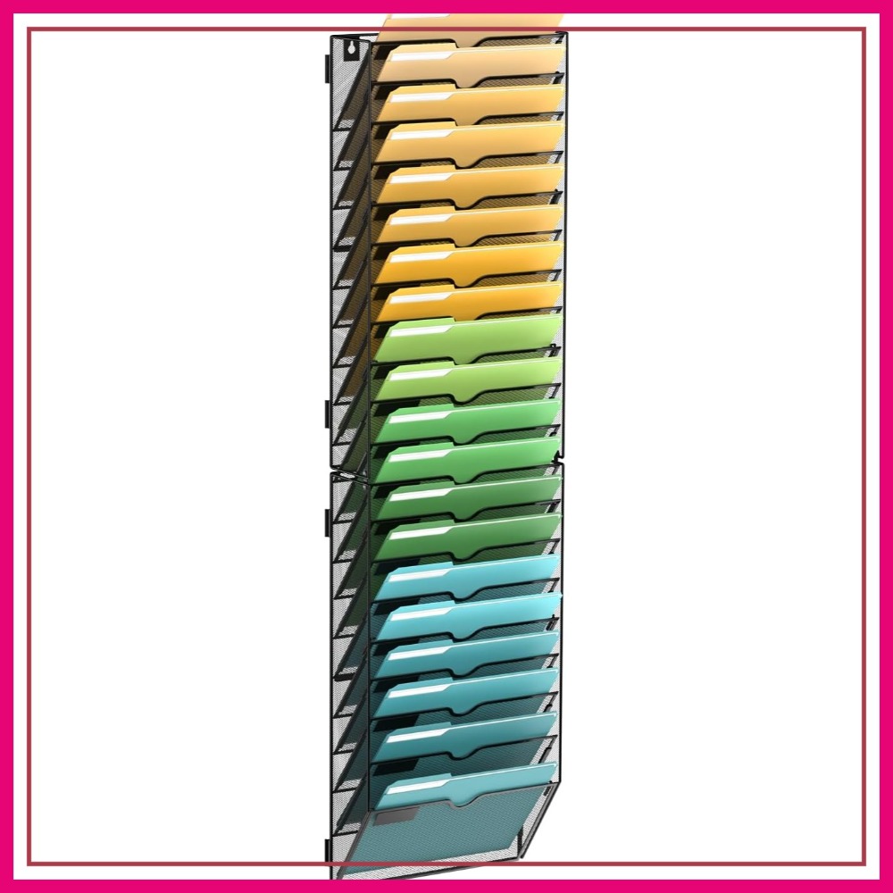 20 Tier Wall File Organizer, H - Magazine Holder Rack のレビューと価格