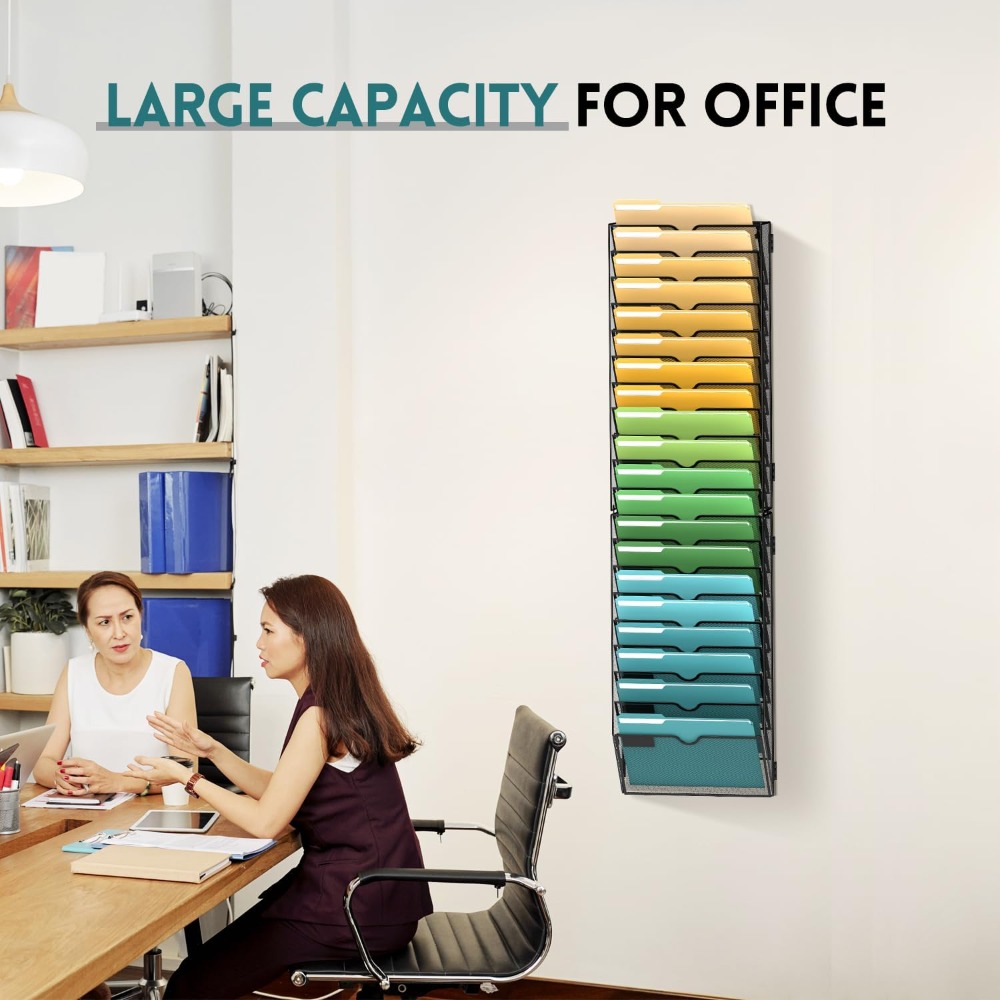 20 Tier Wall File Organizer, H - Magazine Holder Rack のレビューと価格
