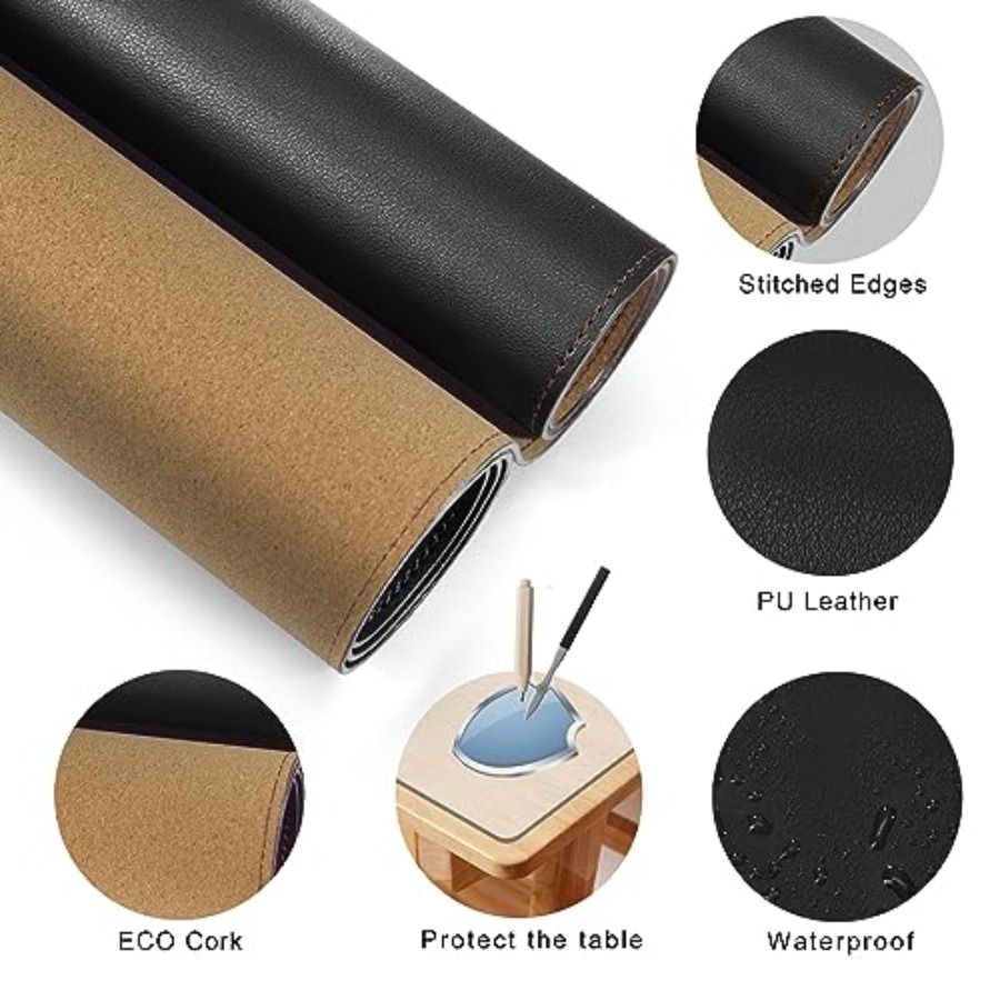 63x31.5 Leather Desk Mat XXL L - Leather Desk Pad のレビューと価格