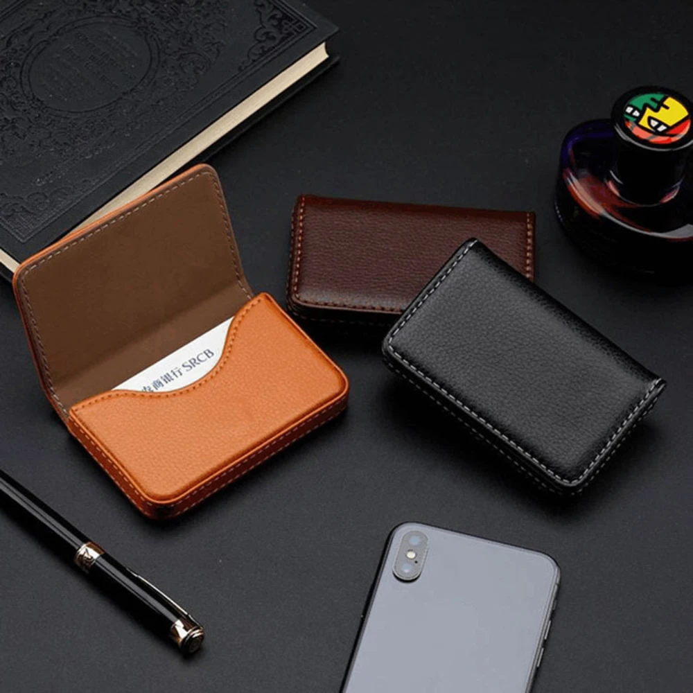 Sized Stitched PU Leather Cred - Index Card Holder のレビューと価格