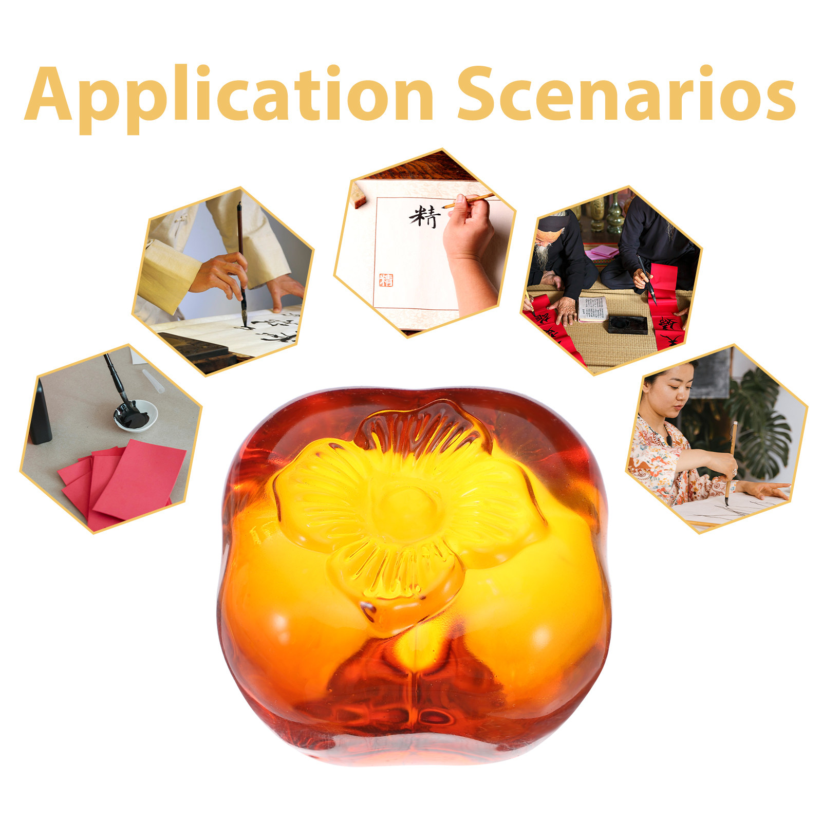 Crystal Glass Persimmon Paperw - Paper Weight Crystal のレビューと価格