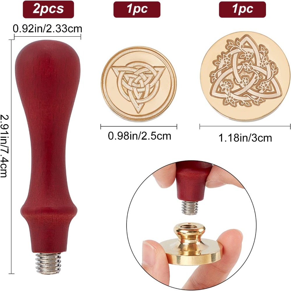 2 Set Celtic Knot Wax Seal Sta - Wax Seal Stamp Set のレビューと価格
