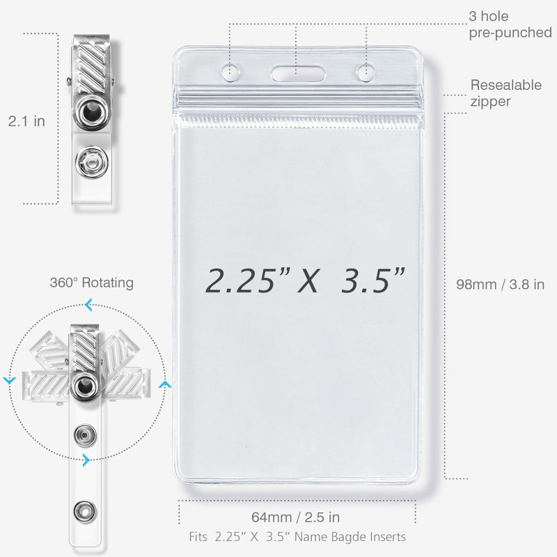 ID card holder with metal badg - Index Card Holder のレビューと価格