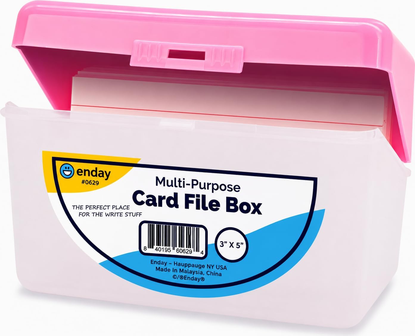 3x5 Index Card Holder Pink Pla - Index Card Holder のレビューと価格