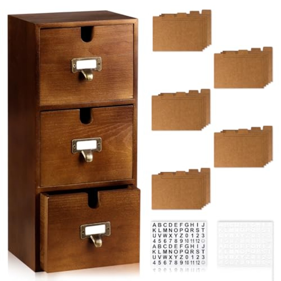 Index Card Holder x5 Wooden Ca - Index Card Holder のレビューと価格