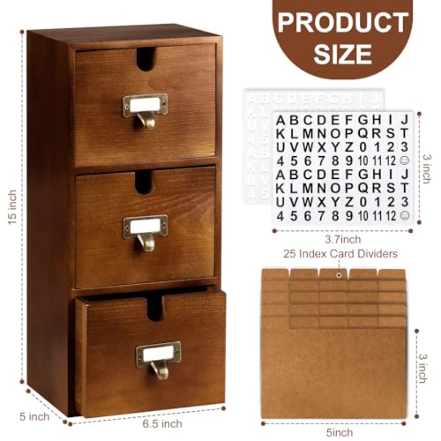 Index Card Holder x5 Wooden Ca - Index Card Holder のレビューと価格