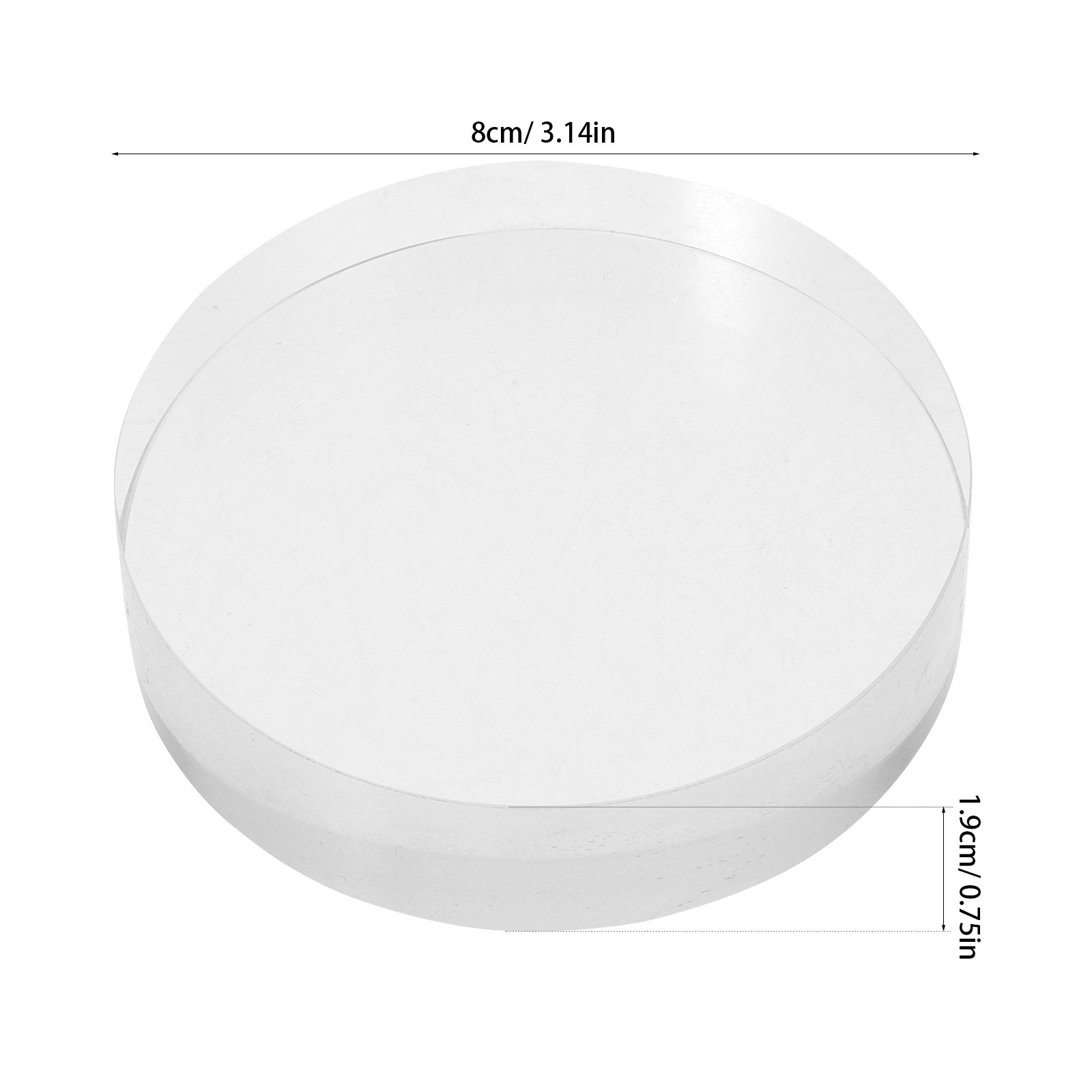 2Pcs Transparent Crystal Round - Book Weight Glass のレビューと価格