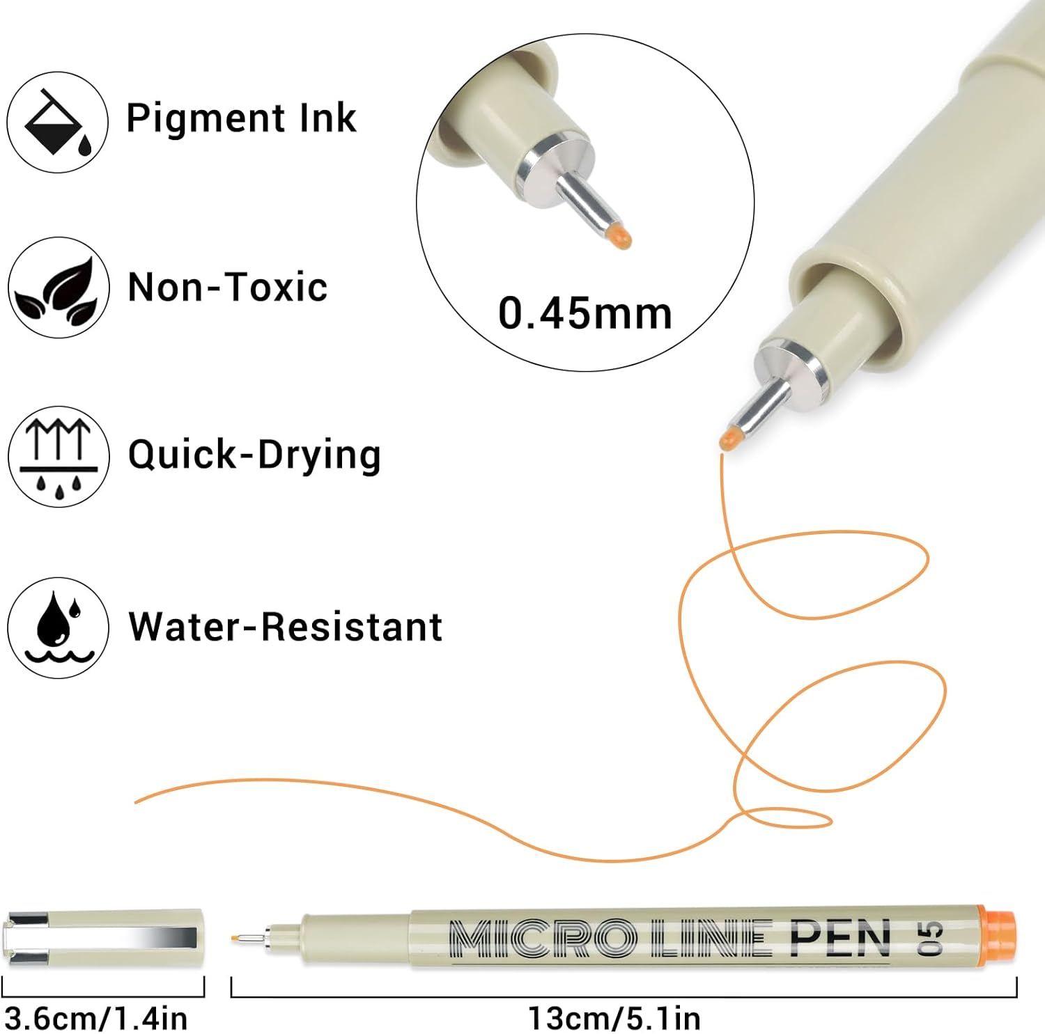12 Colored Micro Pens 0.5mm, F - Archive Box Set のレビューと価格