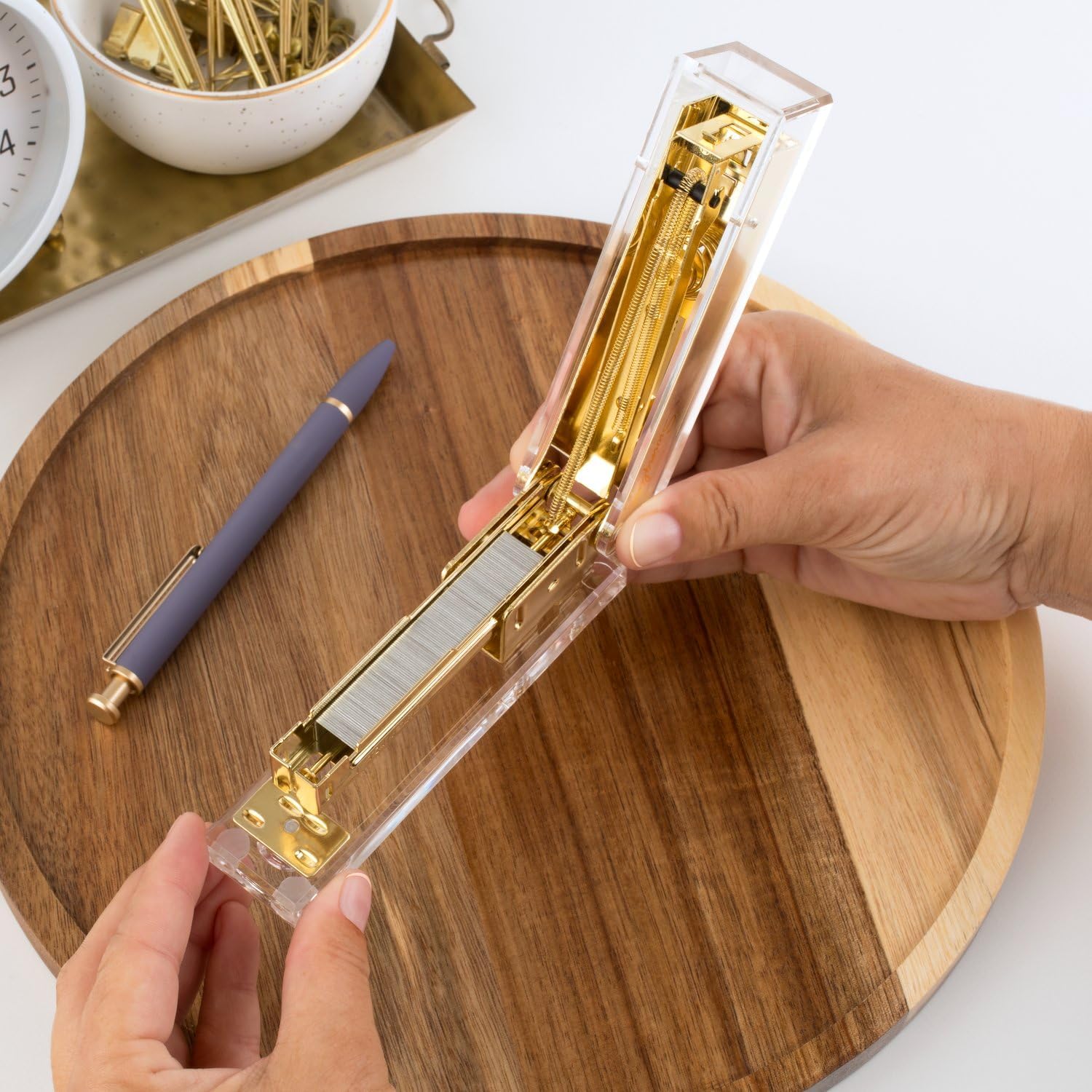 Clear Acrylic Gold Stapler for - Stapler Half Strip のレビューと価格
