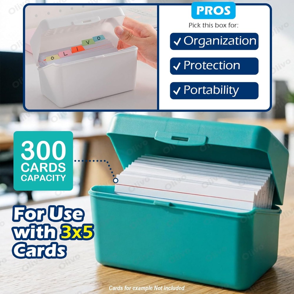 Olivo Index Card Holder Box 3x - Index Card Holder のレビューと価格