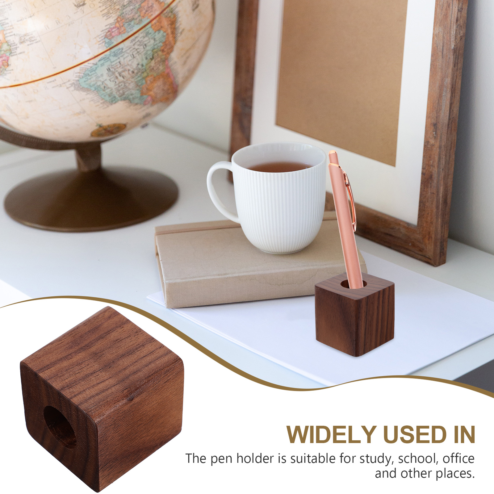Walnut Pen Stand Single Holder - Pen Rest Single のレビューと価格